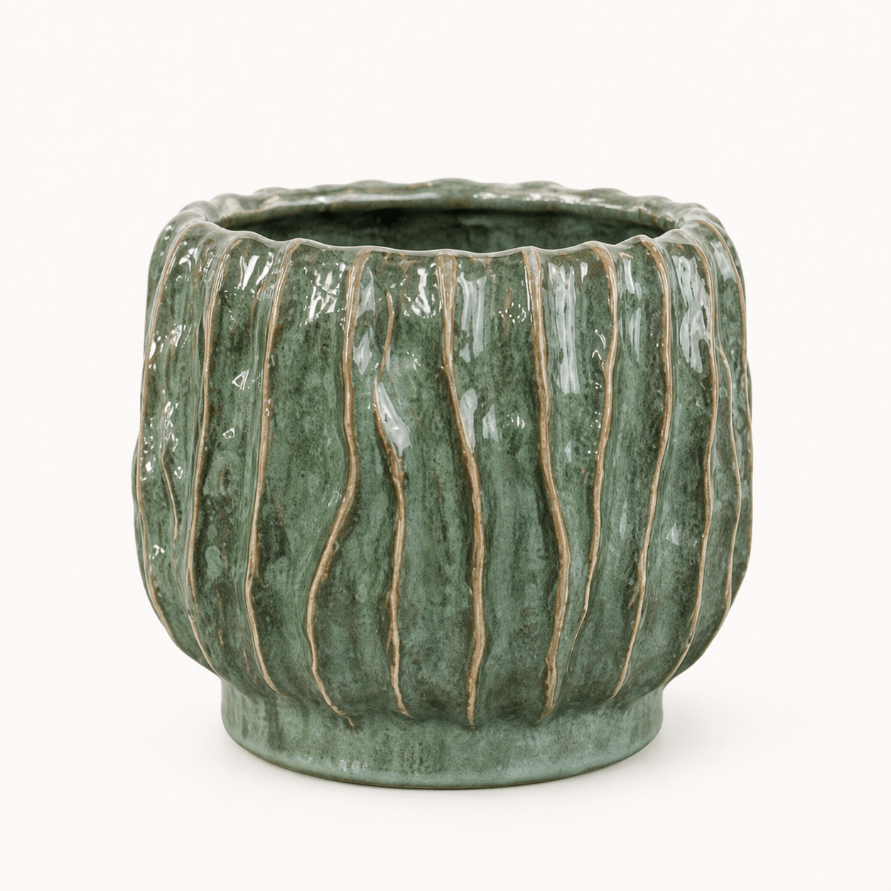 Reactive Green Planter – New Vision ceramic planter collection