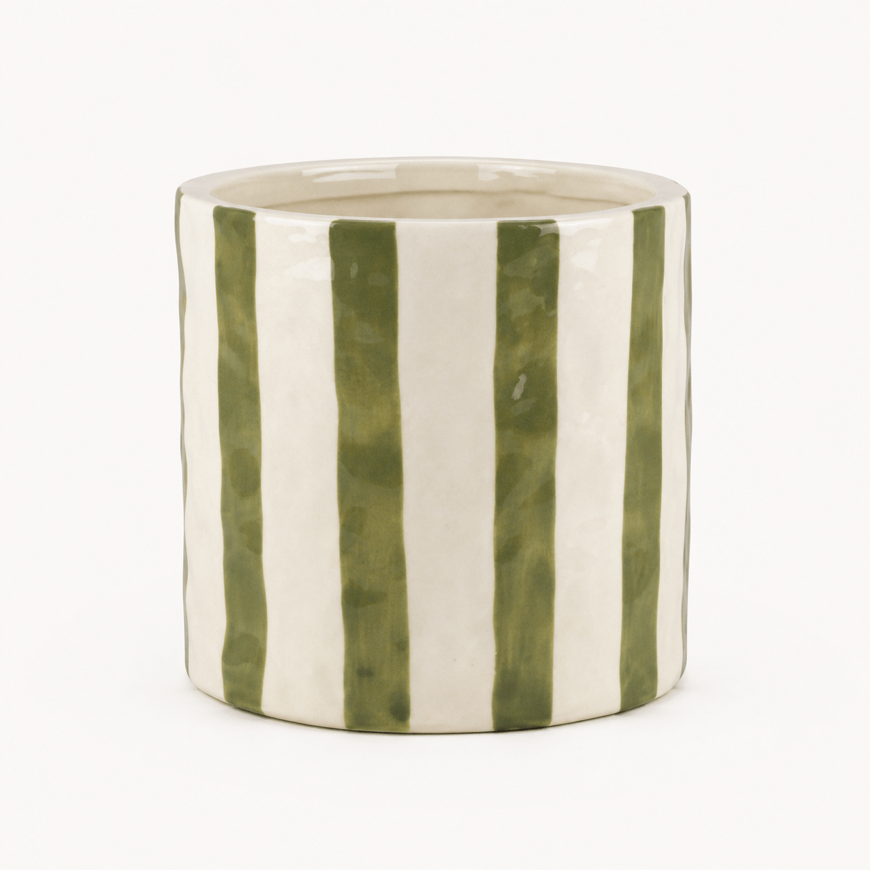 Hand-Painted Stripe Planter – New Vision ceramic planter collection