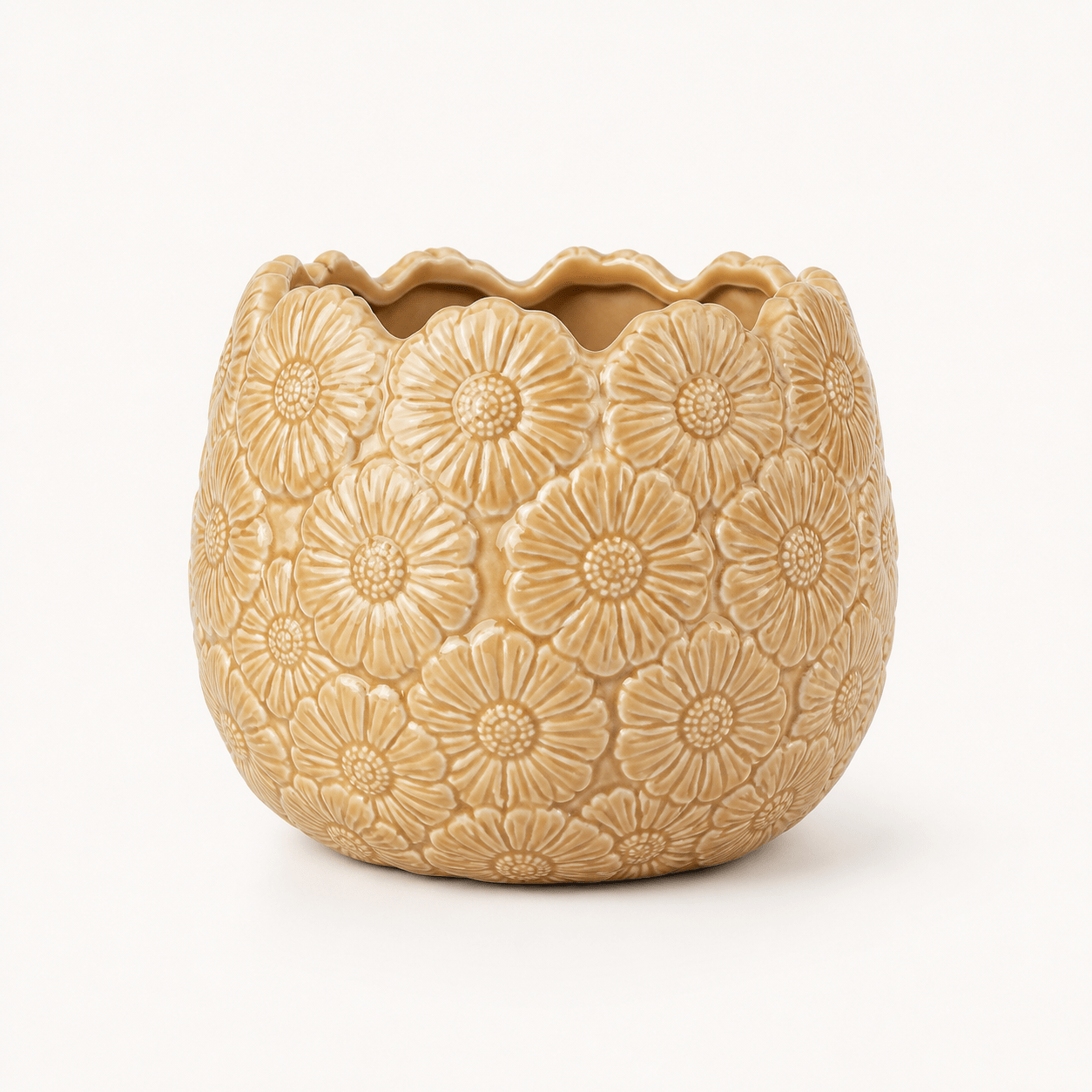 Golden Petal Planter – New Vision ceramic planter collection