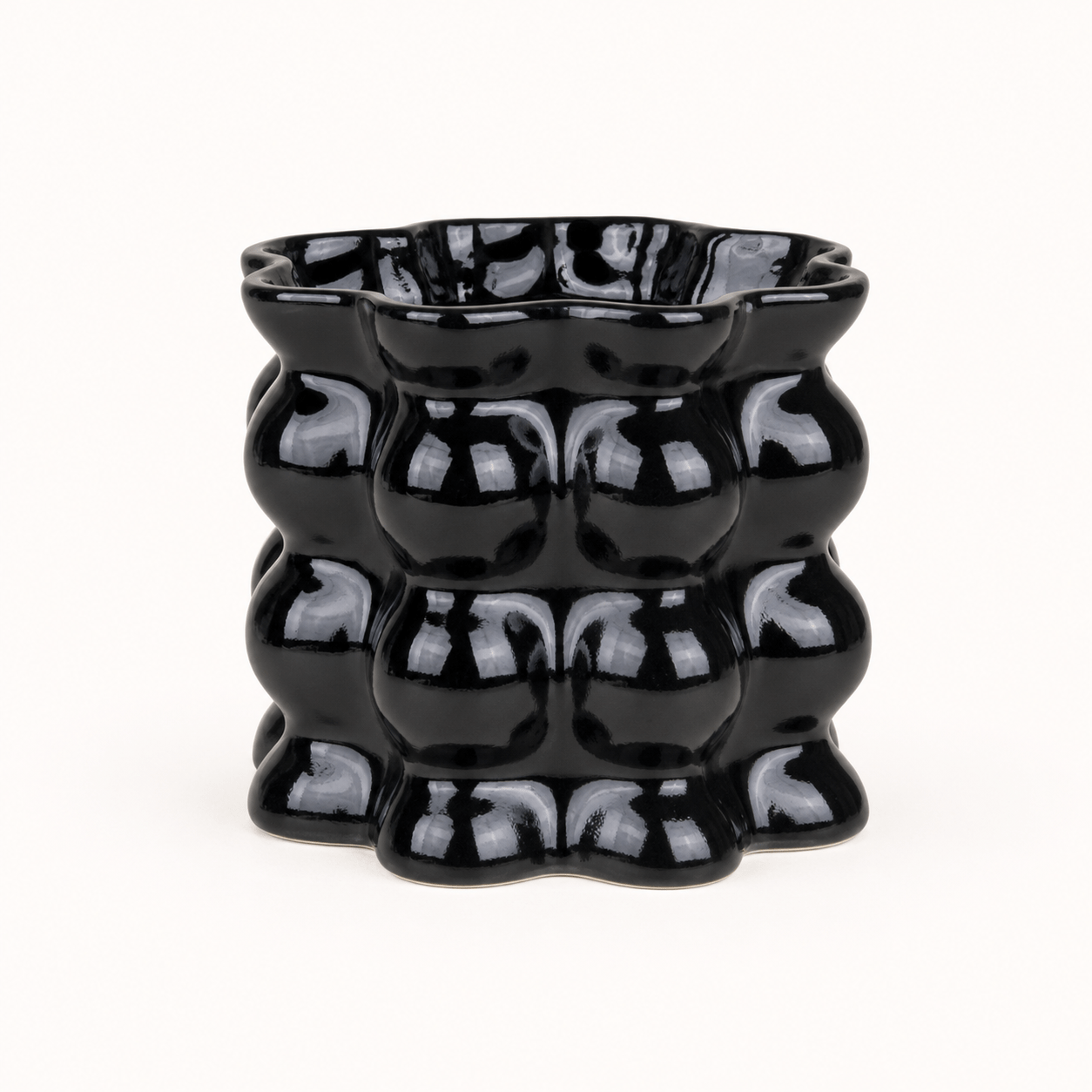 Black Relief Planter – New Vision ceramic planter collection