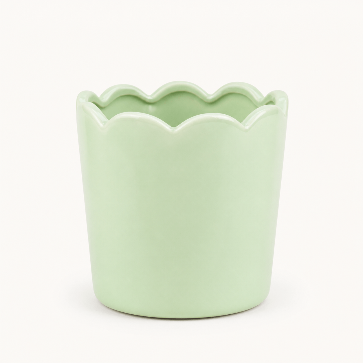 Mint Scallop Planter – New Vision ceramic planter collection