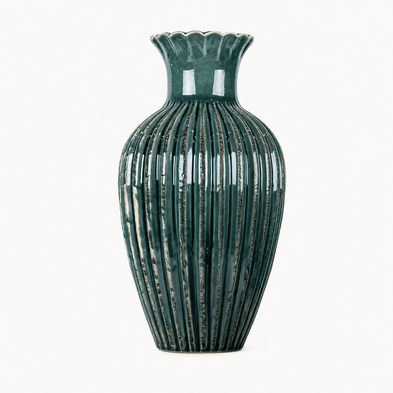 Flared Teal Vase – New Vision ceramic vase collection