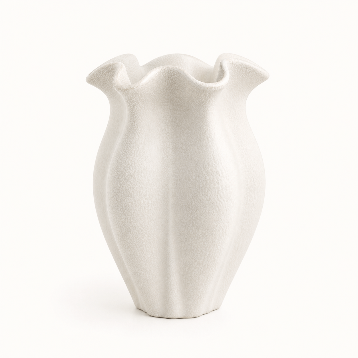 Tulip-Rim White Vase – New Vision ceramic vase collection