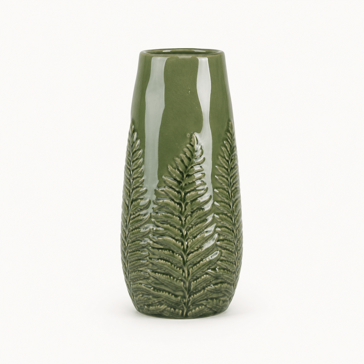 Leaf-Relief Bottle Vase – New Vision ceramic vase collection