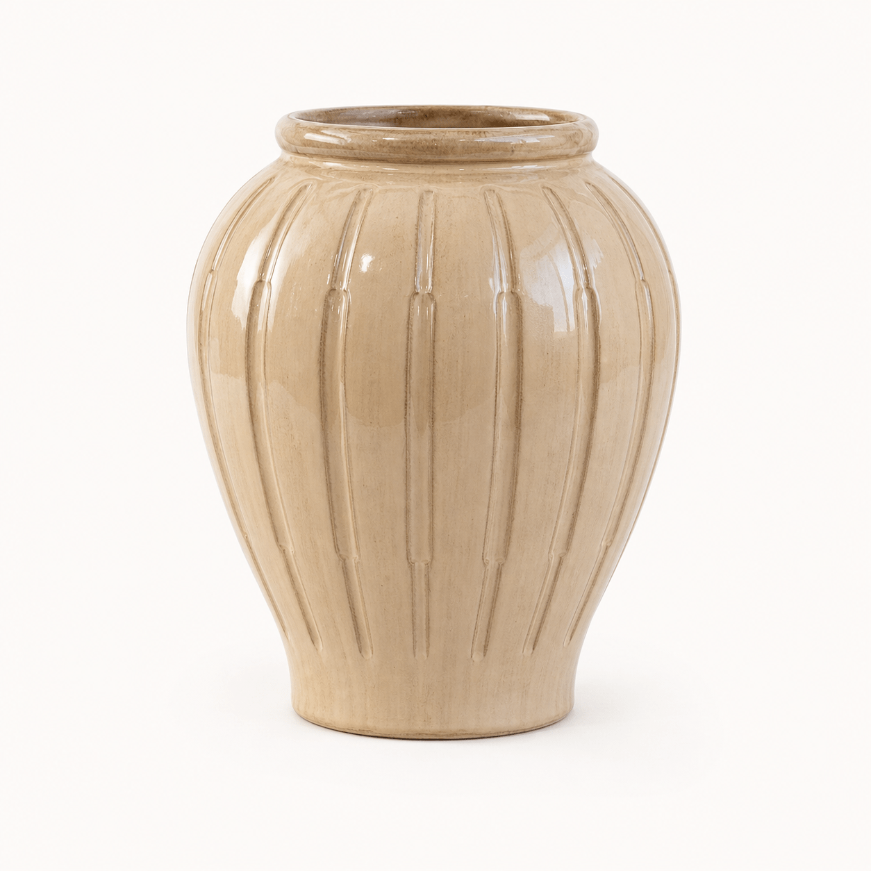Sand Ribbed Vase – New Vision ceramic vase collection