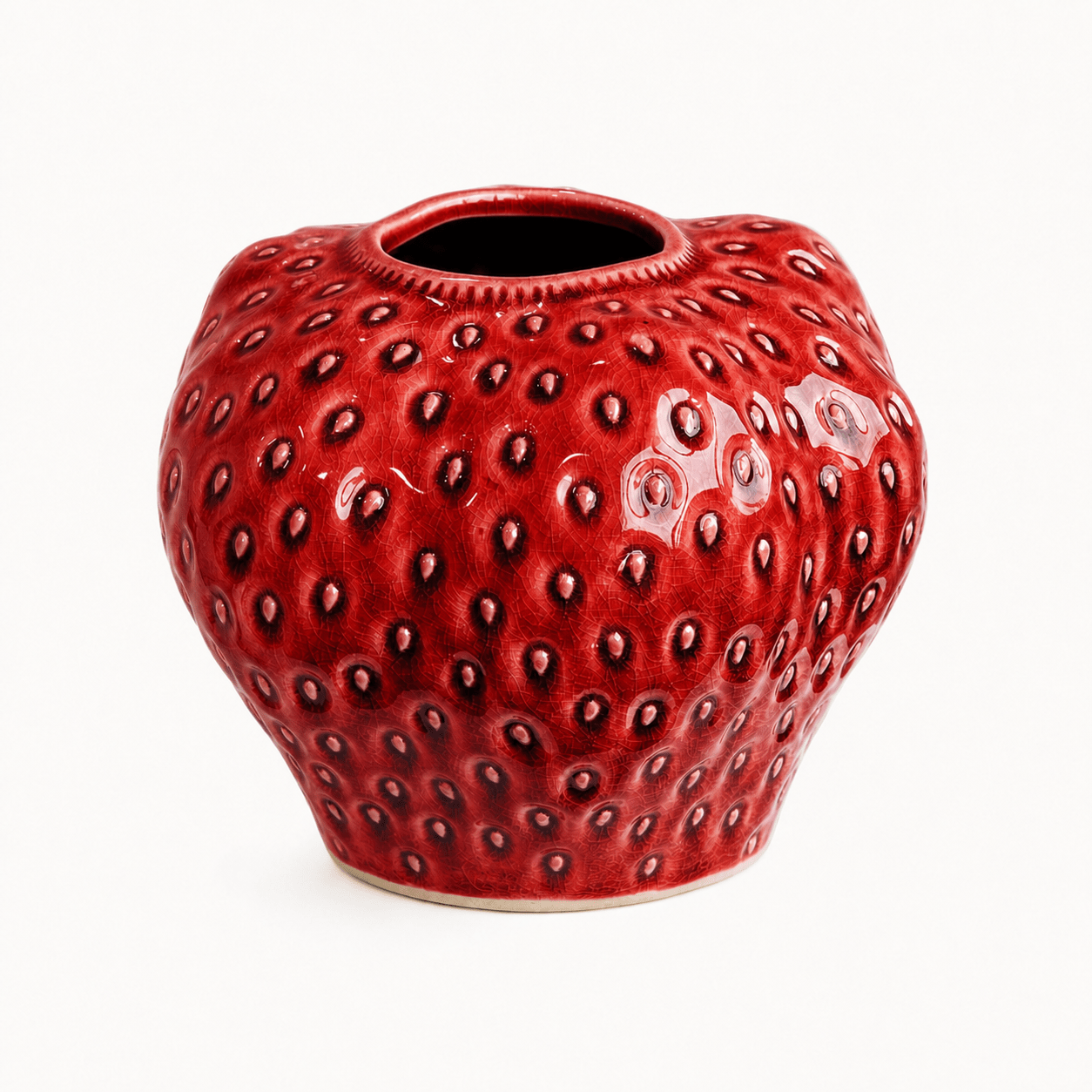 Round Red Strawberry Vase – New Vision ceramic vase collection