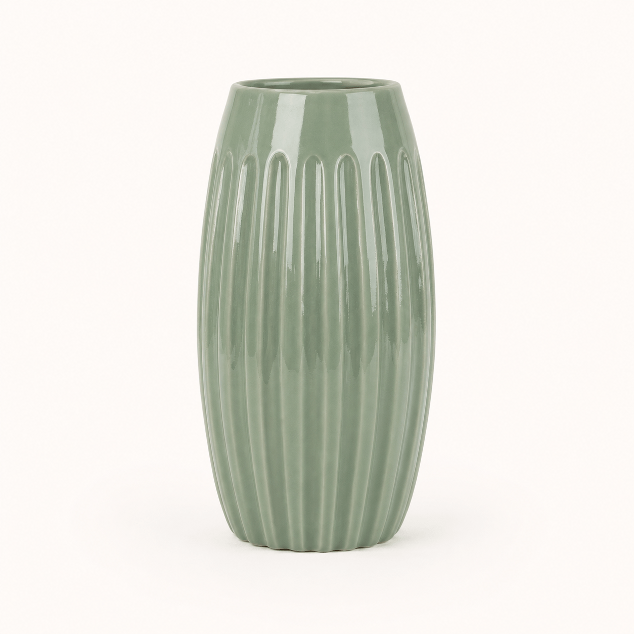Sage Fluted Vase – New Vision ceramic vase collection