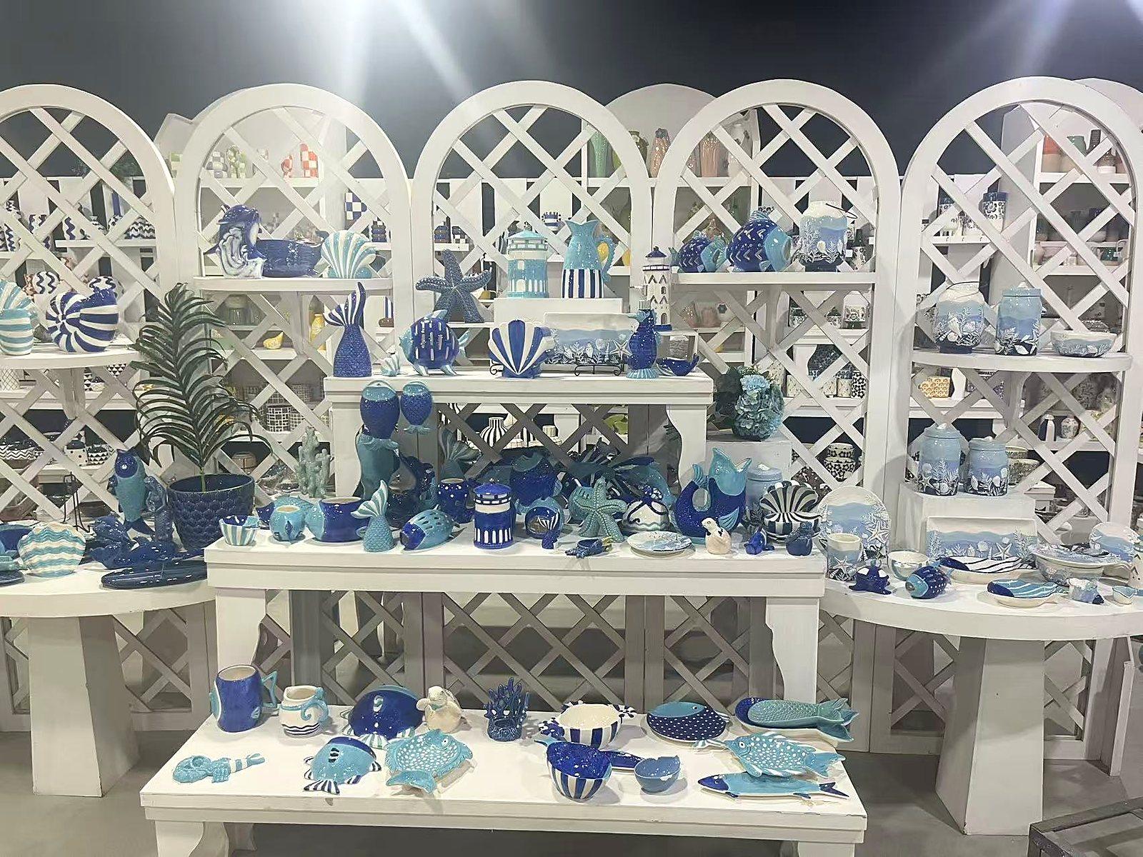 Colourful glass vase collection